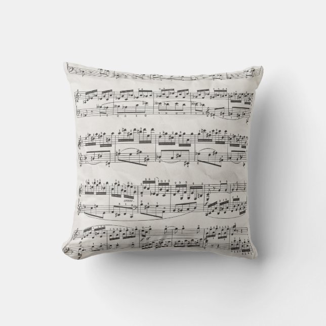 Vintage Musiknote Kissen (Vorderseite)