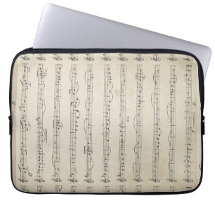Vintage Musiknote Laptopschutzhülle