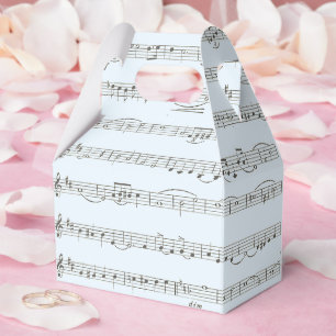 Vintage Musiknoten Blau Geschenkschachtel