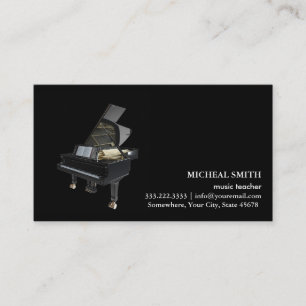 Vintage Musiknoten Elegante Musical Visitenkarte
