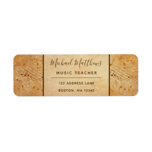 Vintage Musiknoten Elegante musikalische Adresse