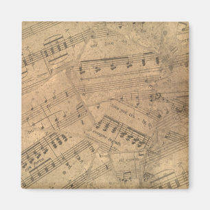 Vintage-Musiknoten-Magnet Magnet