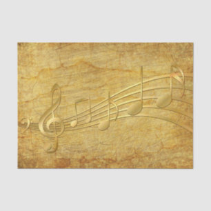 Vintage Musiknoten Seidenpapier