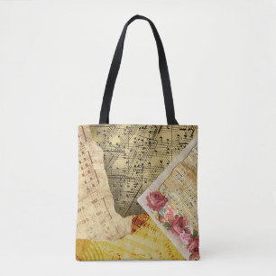 Vintage-Musiknoten-Tragetasche Tasche