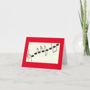 Vintage Musiknoten Weihnachten Karte