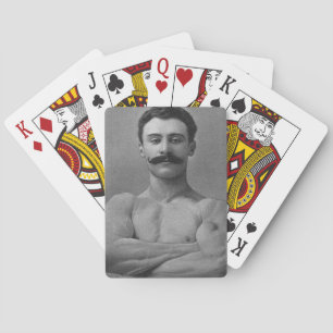 Vintage-Muskel-Bodybuilder-Strongman-Karten Spielkarten