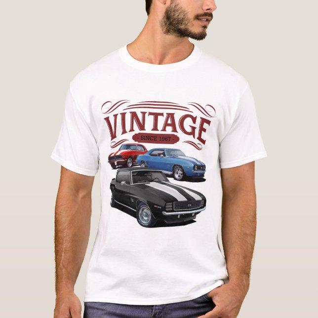 Vintage Muskelklassiker T-Shirt (Vorderseite)