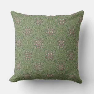 Vintage Muster für hellgrüne und rosa Blume Kissen