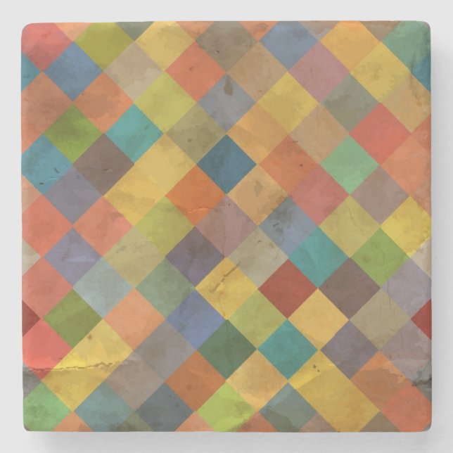 Vintage-Muster. Geometrisch. Steinuntersetzer (Vorderseite)
