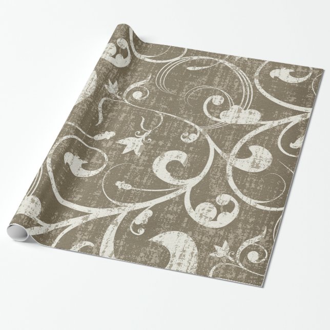 Vintage Muster-Geschenk-Verpackung Geschenkpapier (Ungerollt)