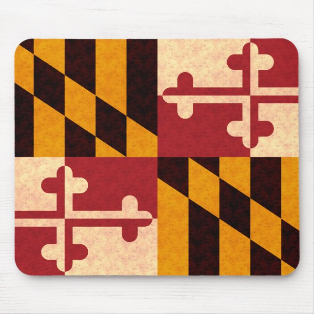 Vintage Muster Marylander Flagge Mousepad (Vorne)
