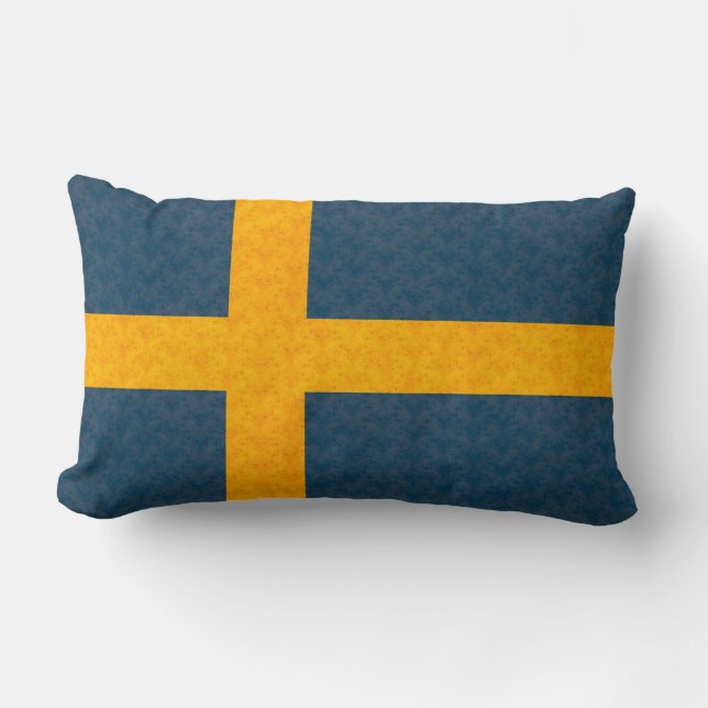 Vintage Muster-Schwede-Flagge Lendenkissen (Vorderseite)