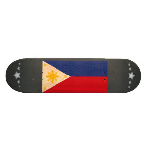 Vintage Musterfilipino-Flagge Skateboard