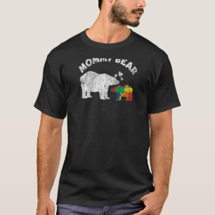Vintage-Mutter-Bär-Mutter Autistische Kinder Autis T-Shirt