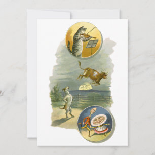 Vintage-Mutter-Gans-Kinderreim Hey Diddle Einladung