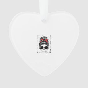 Vintage-Mutter-Leben-Unordentlicher-Bun-Bandana-Sh Ornament