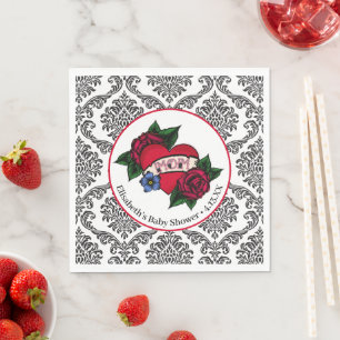 Vintage-Mutter-Tattoo-Papier-Servietten Serviette