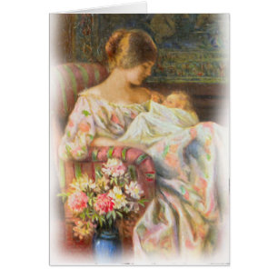 Vintage Mutter-und Baby-Karte