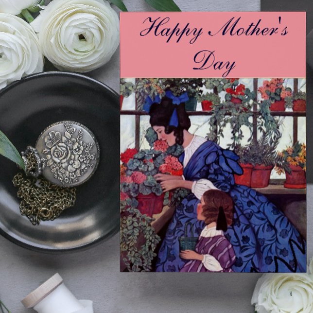 Vintage Mutter und Kind Karte (Von Creator hochgeladen)