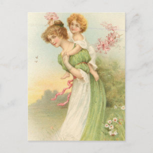 Vintage Mutter und Kind Postkarte