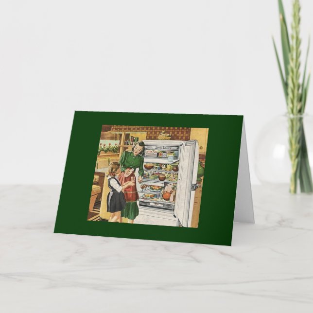 Vintage Mutter und Tochter Dankeskarte (Vorderseite)