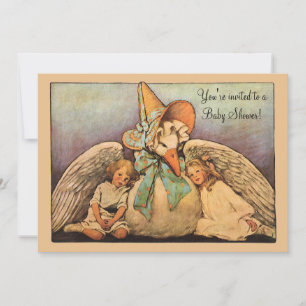 Vintage Muttergoose, Twins Baby Dusche Einladung