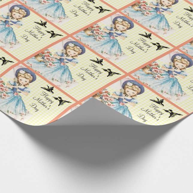 Vintage Muttertag Geschenkpapier (Ecke)