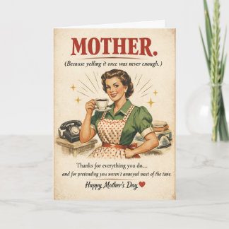 Vintage Muttertag Karte
