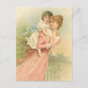 Vintage Muttertag Mutter und Kind Postkarte