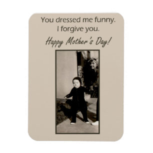 Vintage-Muttertags-Karte mit Foto Magnet