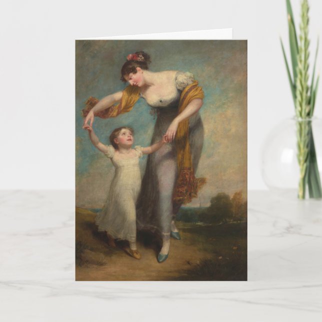 Vintage-Muttertags-Karte mit Gemälde Karte (Vorderseite)