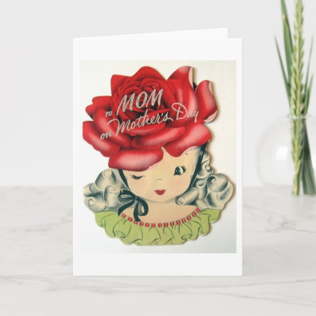 Vintage Muttertagskarte für Mama Karte (Vorderseite)