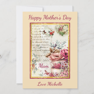 Vintage Muttertagskollektion Karte