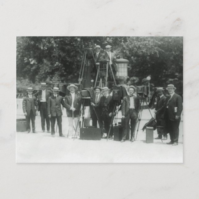 Vintage Nachrichtenfotografen Postkarte (Vorderseite)