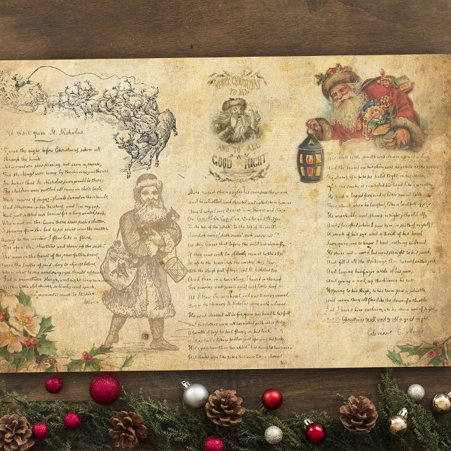 Vintage Nacht vor Weihnachtsfeier Seidenpapier (Von Creator hochgeladen)