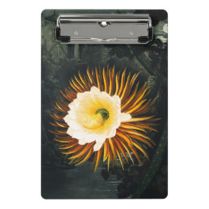 Vintage Nachtblühender Cereus Gothic Art Mini Klemmbrett
