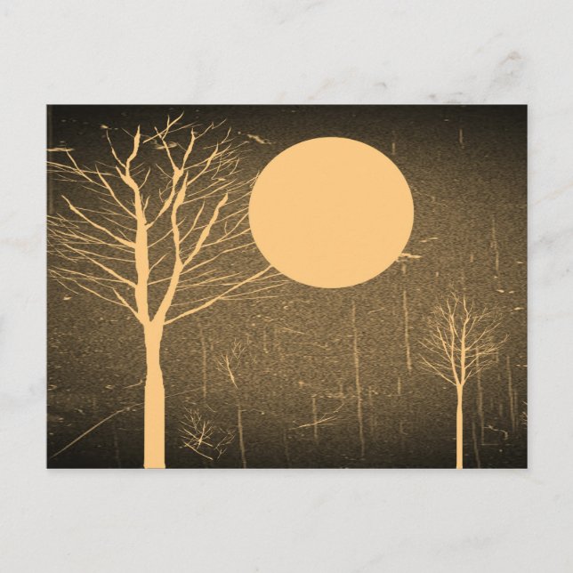 Vintage Nachts-Postkarten Postkarte (Vorderseite)