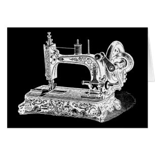 Vintage Nähmaschine-Retro Maschinen-weißes