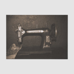 Vintage Nähmaschine Seidenpapier