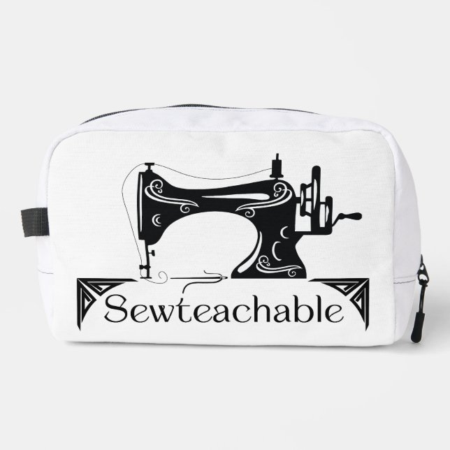 Vintage Nähmaschine Waschbeutel (Vorderseite)