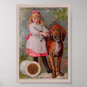 Vintage Nähmaske Poster