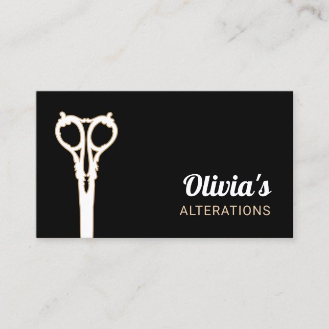 Vintage Nähschere Schneider Visitenkarte (Vorderseite)