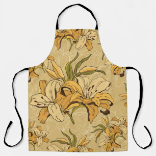 Vintage nahtlose Blumenmuster mit Retro-Blume Schürze
