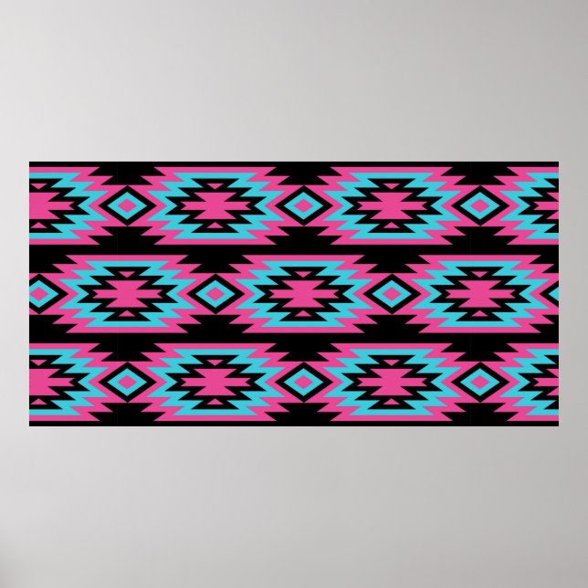 Vintage, nahtlose dekorative ethnische Muster. Ame Poster (Vorne)