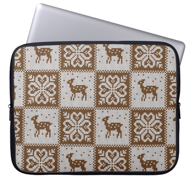 Vintage, nahtlose Ziermuster Laptopschutzhülle (Vorderseite)