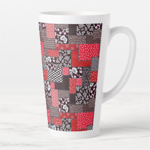 Vintage nahtloses Patchwork-Muster Milchtasse