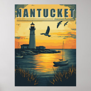 Vintage Nantucket, Massachusetts - Inselcharme Poster