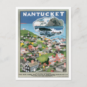 Vintage Nantucket Massachusetts Postkarte