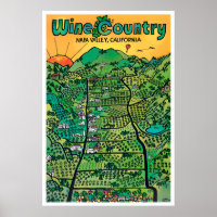 Vintage Napa Vintage Reiseplakat