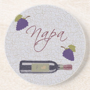 Vintage-Napa-Wein Getränkeuntersetzer